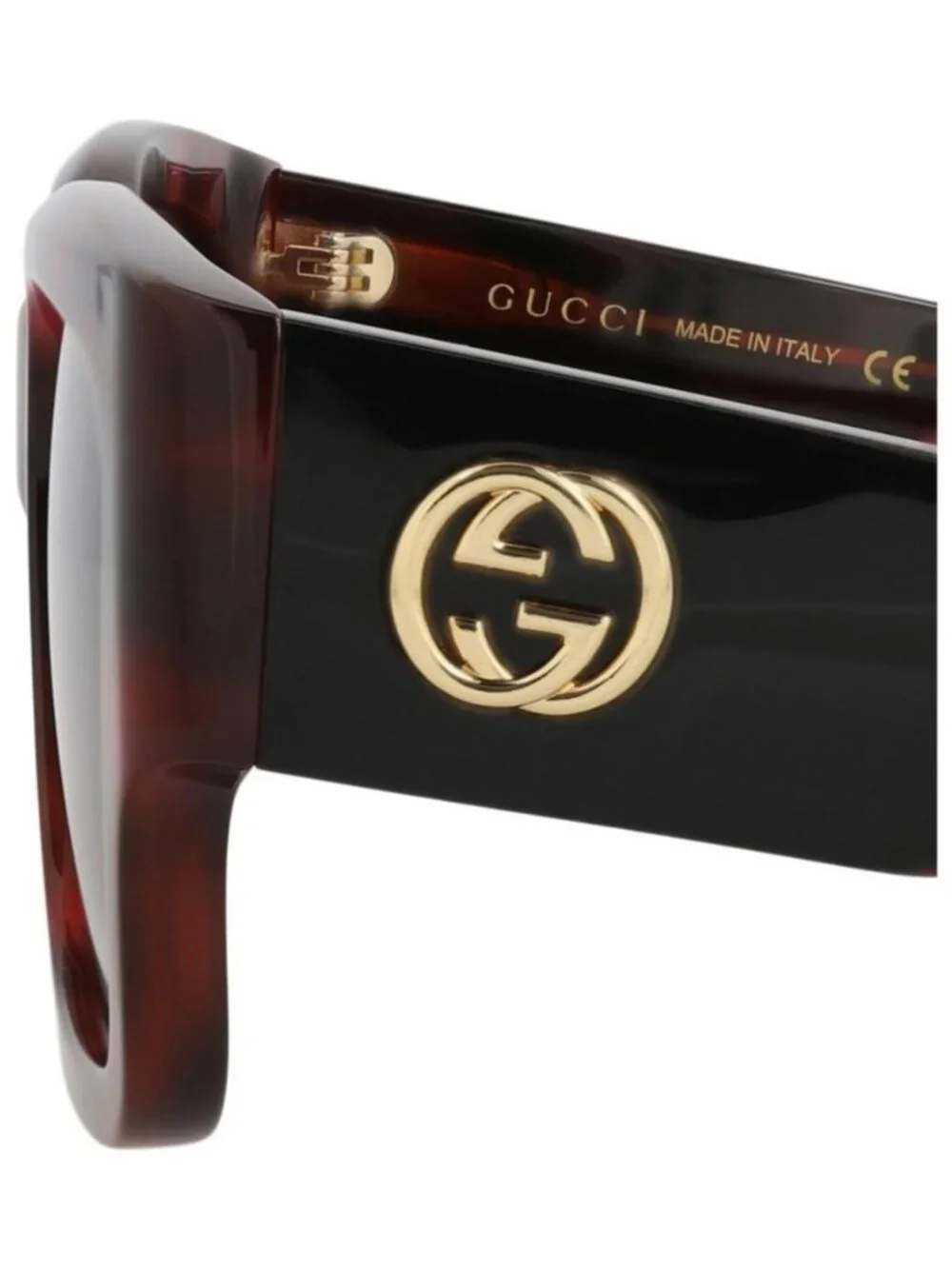 New Gucci Womens Square/Rectangle Havana Havana Violet Fashion Designer Sunglass